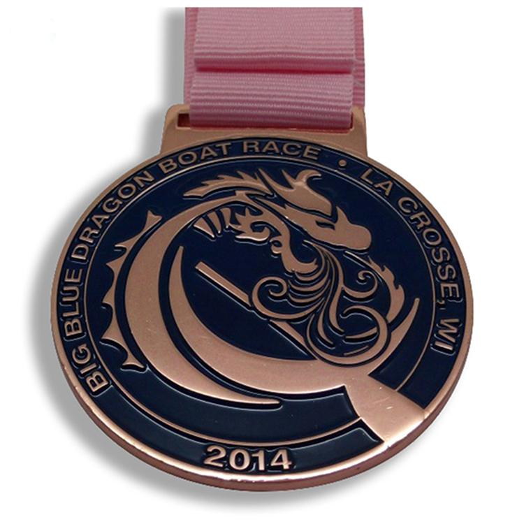 Металлическая медаль с мягкой эмалью Dargon Boat Award
