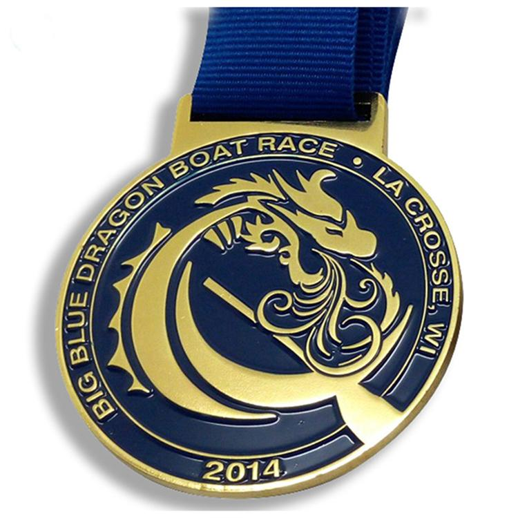 Металлическая медаль с мягкой эмалью Dargon Boat Award