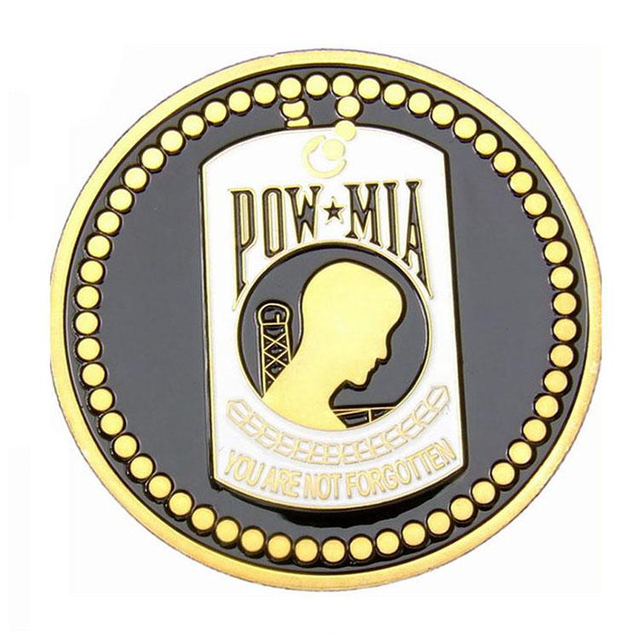 Металлическая серебряная монета с мягкой эмалью «Американский орел»