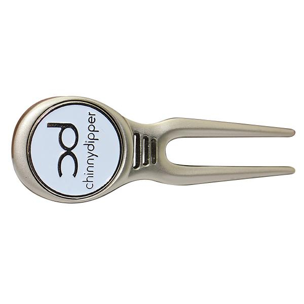 Никелированная кисточка для гольфа с логотипом и зажим для шляпы