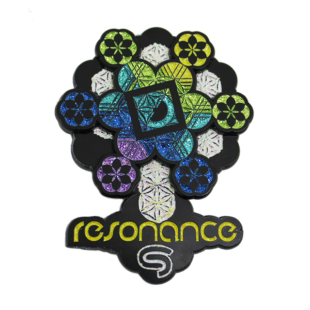 Эмалированный вращающийся блестящий значок в виде снежинки на лацкане