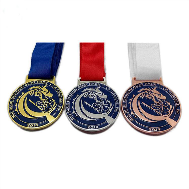 Металлическая медаль с мягкой эмалью Dargon Boat Award