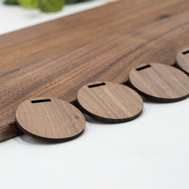 Персонализированные заготовки из круглого дерева, деревянный брелок с гравировкой имени